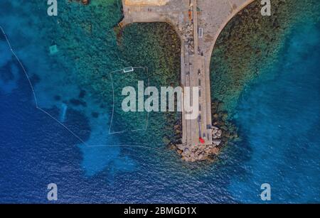 Porporela Wellenbrecher in der Altstadt von Dubrovnik Stockfoto