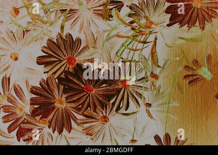 Ein wunderbares schönes buntes Foto von Rosen in einer Vase als Illustration Tapete abstrakte Hintergrundkarten Design Dekoration Textur Postkarten verwendet Stockfoto