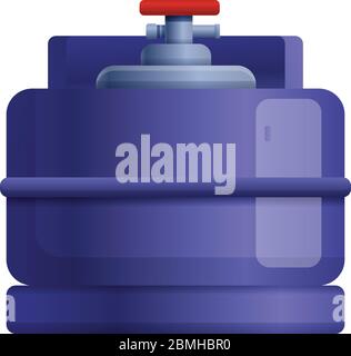 Symbol für Sauerstoffgasflasche. Cartoon von Sauerstoff Gasflasche Vektor-Symbol für Web-Design isoliert auf weißem Hintergrund Stock Vektor