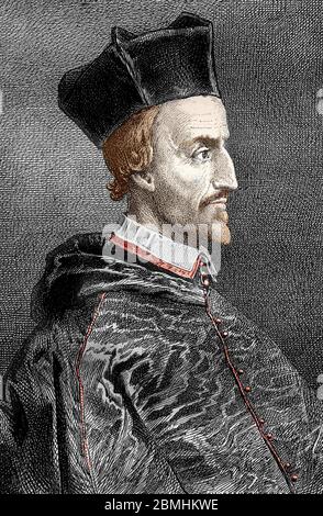 Jansenisme 'Portrait de Cornelius Jansen, dit 'Jansenius', Eveque d'Ypres (1585-1638) - (Portrait of Corneille Janssens (Cornelius Jansen oder Jansenius Stockfoto