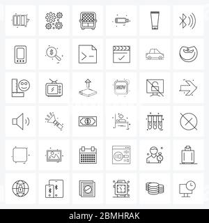 36 Universal Icons Pixel Perfect Symbole von Batterie, Taschenlampe, Möbel, Batterie, Laden Vektor Illustration Stock Vektor