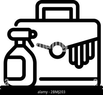 Lederreinigungsspray Icon, Outline Style Stock Vektor