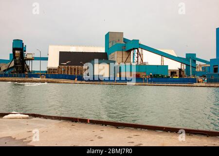 Goderich Hafen und Maitland Valley Marina. Stockfoto