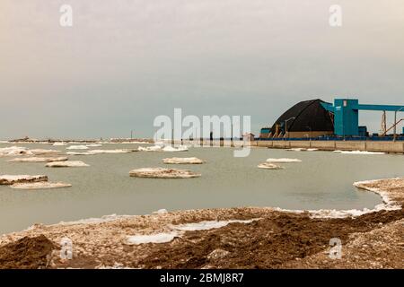 Goderich Hafen und Maitland Valley Marina. Stockfoto
