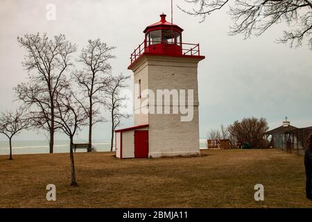 Goderich Lighthouse, Goderich, Ontario. Stockfoto