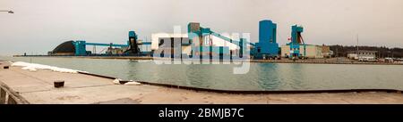 Goderich Hafen und Maitland Valley Marina. Stockfoto