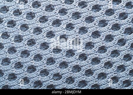 Stoff Textur Nahaufnahme. Strickmuster. Gewebe. Textil Hintergrund Stockfoto