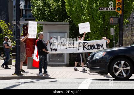 Die Kanadier protestieren gegen das Waffenverbot von Premierminister Justin Trudeau Stockfoto