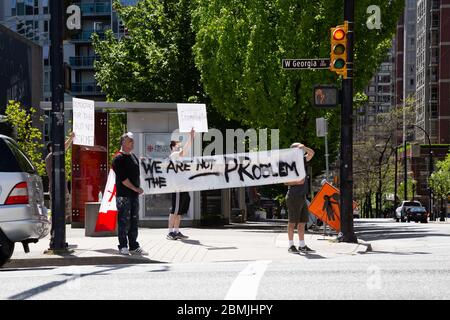 Die Kanadier protestieren gegen das Waffenverbot von Premierminister Justin Trudeau Stockfoto