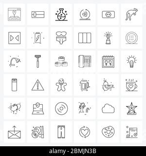 36 Universal Icons Pixel Perfect Symbole von Elektro, Engineering, Chemie, Entwicklung, Lernen Vektor Illustration Stock Vektor