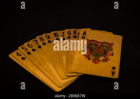 Pik aus einem Kartenspiel Stockfoto