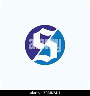 Anfangsbuchstabe ss Logo oder s Logo Vektor Design Vorlage Stock Vektor