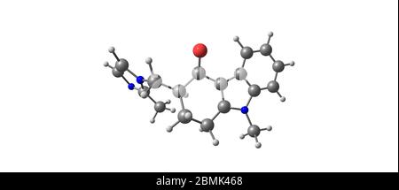 Ondansetron ist ein Medikament, das verwendet wird, um Übelkeit und Erbrechen durch Krebs-Chemotherapie zu verhindern. 3d-Darstellung Stockfoto