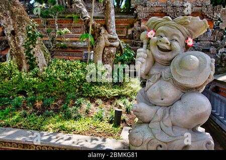 Pura Dalem Desa Pakraman Ubud, Bali, Indonesien. Stockfoto