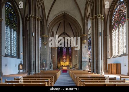 Minden, Dom St. Gorgonius und St. Petrus, Blick durch das Langhaus zum Chor Stockfoto