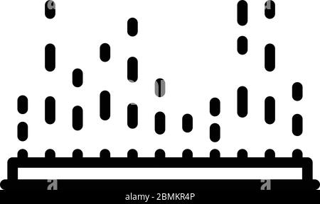 Symbol für Equalizer-Punkte, Umrissstil Stock Vektor