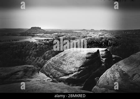 Waitzdorfer Blick in den frühen Morgenstunden Stockfoto