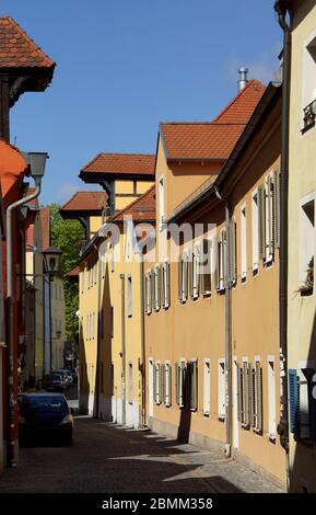 Kleine Straße in Regensburg Stockfoto