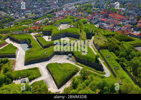 Klodzko Festung - Luftaufnahme. Klodzko, Niederschlesien, Polen. Stockfoto