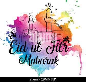 Happy Eid Mubarak Vektor-illustrationV Stock Vektor