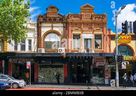 Sydney, Australien - 18. Oktober 2017: Historische Architektur des Paddington Vororts von Sydney, Australien Stockfoto