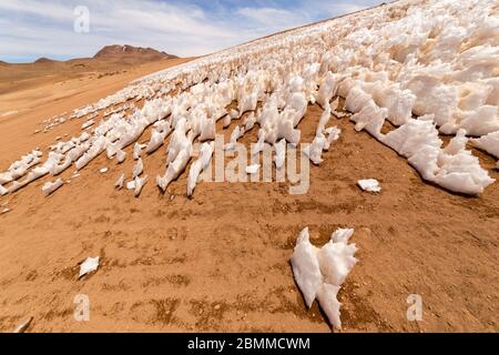 Atemberaubende Panorama-Blick auf die Wüste im Süden Boliviens. Wunderschöne Landschaft der spektakulären bolivianischen Anden und der Altiplano entlang der malerischen Straße zwischen Stockfoto