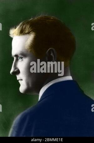 Portrait de Francis Scott Fitzgerald (1896-1940), Ecrivain americain. Stockfoto