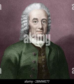 Portrait de Emanuel Swedenborg (1688-1772) philosophe suedois. Stockfoto