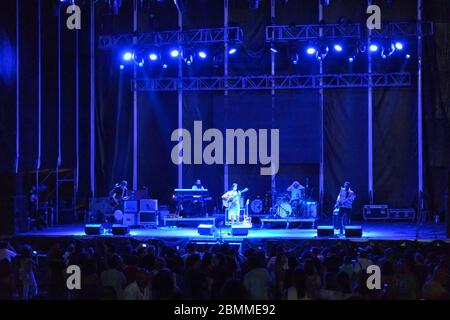 Anni B Sweet beim Konzert 'Estrellas de Fuengirola' - Mare Nostrum Musik Schlosspark. Fuengirola, Málaga, Spanien. Stockfoto