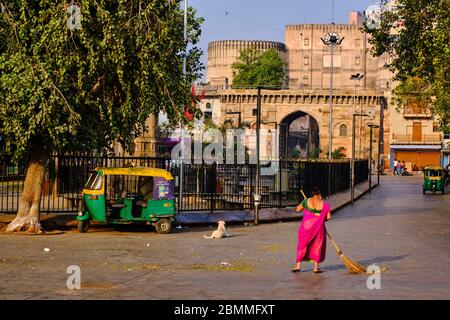 Indien, Gujarat, Ahmedabad, UNESCO-Welterbe-Stadt, Bhadra Fort Stockfoto