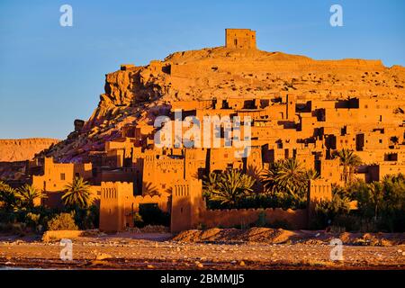 Maroc, Haut Atlas, Vallée du Dadès, Ksar d'Aït-Ben-Haddou, classé Patrimoine Mondial de l'UNESCO // Marokko, hoher Atlas, Dades Valley, Ksar von Ait-Ben Stockfoto