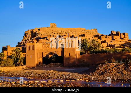 Maroc, Haut Atlas, Vallée du Dadès, Ksar d'Aït-Ben-Haddou, classé Patrimoine Mondial de l'UNESCO // Marokko, hoher Atlas, Dades Valley, Ksar von Ait-Ben Stockfoto