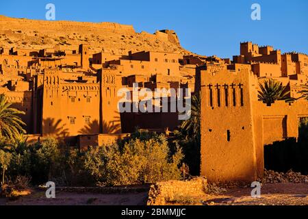 Maroc, Haut Atlas, Vallée du Dadès, Ksar d'Aït-Ben-Haddou, classé Patrimoine Mondial de l'UNESCO // Marokko, hoher Atlas, Dades Valley, Ksar von Ait-Ben Stockfoto