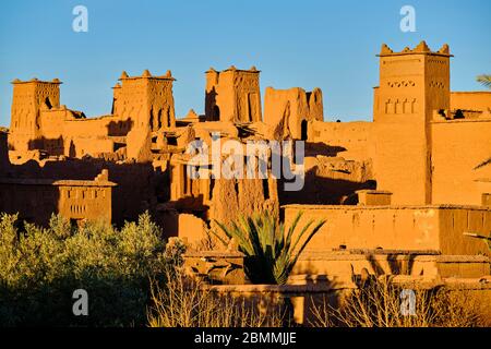 Maroc, Haut Atlas, Vallée du Dadès, Ksar d'Aït-Ben-Haddou, classé Patrimoine Mondial de l'UNESCO // Marokko, hoher Atlas, Dades Valley, Ksar von Ait-Ben Stockfoto