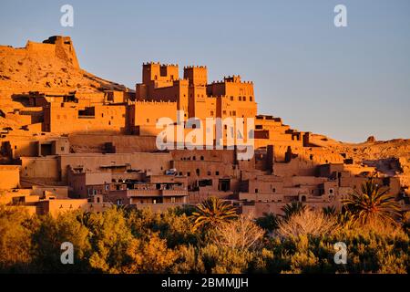 Maroc, Haut Atlas, Vallée du Dadès, Ksar d'Aït-Ben-Haddou, classé Patrimoine Mondial de l'UNESCO // Marokko, hoher Atlas, Dades Valley, Ksar von Ait-Ben Stockfoto