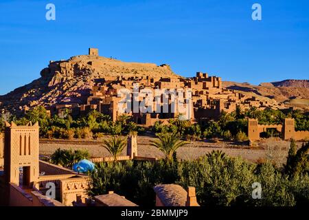 Maroc, Haut Atlas, Vallée du Dadès, Ksar d'Aït-Ben-Haddou, classé Patrimoine Mondial de l'UNESCO // Marokko, hoher Atlas, Dades Valley, Ksar von Ait-Ben Stockfoto