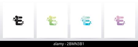 Seifenblase auf Brief Logo Design E Stock Vektor