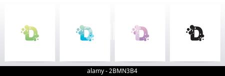 Seifenblase auf Brief Logo Design D Stock Vektor
