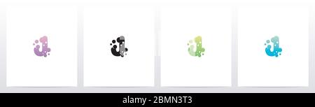 Seifenblase auf Brief Logo Design J Stock Vektor