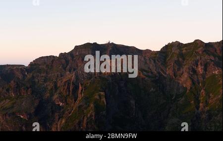 Sonnenaufgang auf Achada do Teixeira auf Madeira Stockfoto