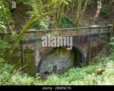 Ehemaliger Meon Valley Rail Tunnel, Privett, Hampshire Stockfoto