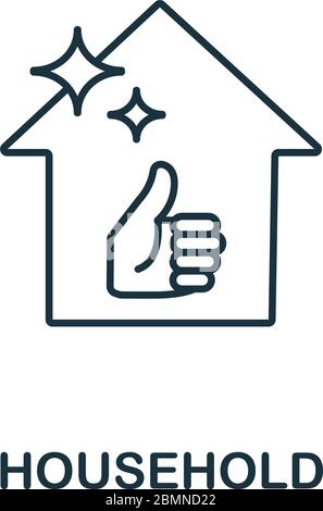 Symbol Haushalt. Einfache Linie Element Haushalt Symbol für Vorlagen, Web-Design und Infografiken Stock Vektor