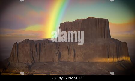 Whie Canyon in der sonnigen Tag 3d-Rendering Stockfoto