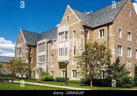 Universität Notre Dame; Biolchini Hall of Law, 1930, attraktives Ziegelklassegebäude, katholische Hochschule, Ausbildung, Indiana; USA, Notre Dame; IN; Stockfoto