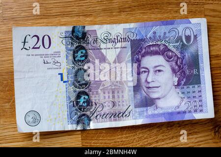 20 Pfund Note, £20 Stockfoto