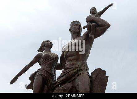 Le Monument de la Renaissance Africaine (African Reneissance Monument), Dakar, Senegal, Afrika. Stockfoto