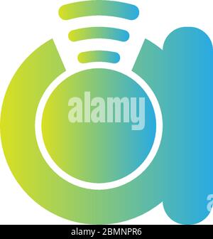 Abbildung mit dem Wireless Internet Logo Stock Vektor