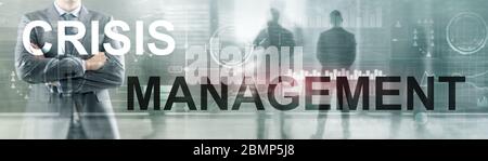 Crisis Management Solution Crisis Identity Planning Konzept. Stockfoto