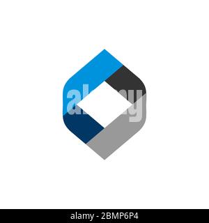 Geflochtenes Abstraktes Schild Logo Vorlage Illustration Design. Vektor EPS 10. Stockfoto