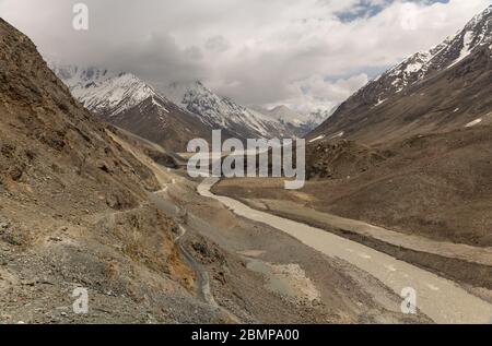 Chandra Valley in höher alpinem Himalaya, Indien Stockfoto